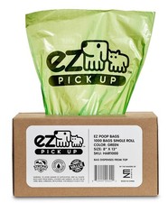 1000 Pet Waste Disposal Dog Poop Bags, EZ Pickup Bags Green single roll, not...