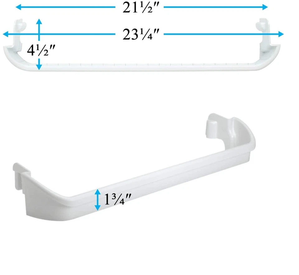 Estante de puerta inferior blanco compatible con refrigerador Frigidaire AP3214801 240535101 Foto 2 de 3