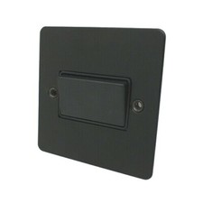 Flat Matt Black Plug Sockets Light Switches Dimmers - Whole Range available