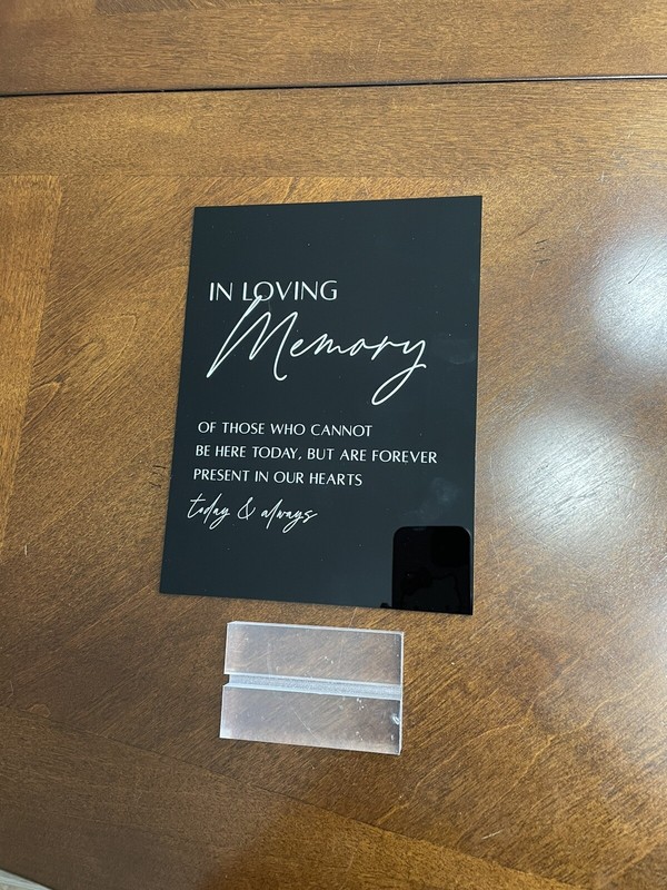 Wedding memory sign