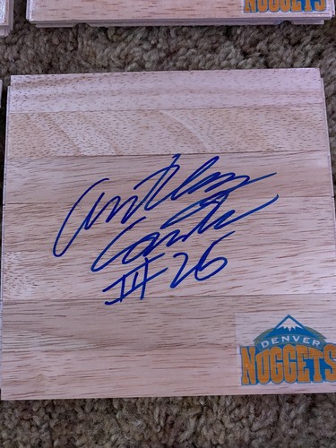 Denver Nuggets lot of 9 signed floorboards. Camby, Nene, JR Smith and more! - Picture 7 of 10