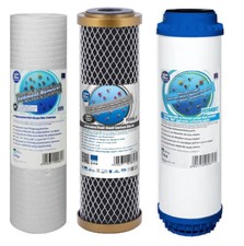 3 Stage HMA Heavy Metal Reduction Water Filter System Replacement Filters 10"