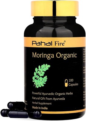 Organic Moringa Oleifera Leaf Powder 20:1 Extract 500mg 100% Pure 100 capsules