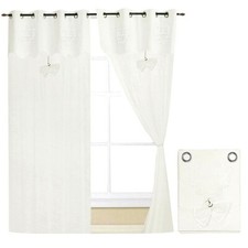 Tende Finestre Portafinestra Coppia 2pz Più Misure Tessuto Lino Casa Shabby Chic