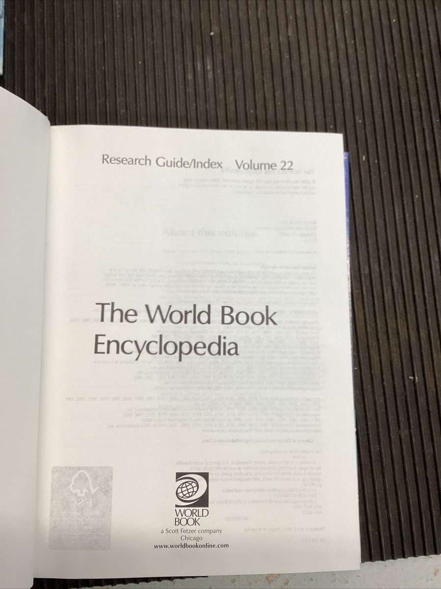 World Book Encyclopedia 2008 Vol.Res.Index 22 Hardback ISBN World Book Encyclopedia 2008 Vol.Res.Index 22 Hardback ISBN