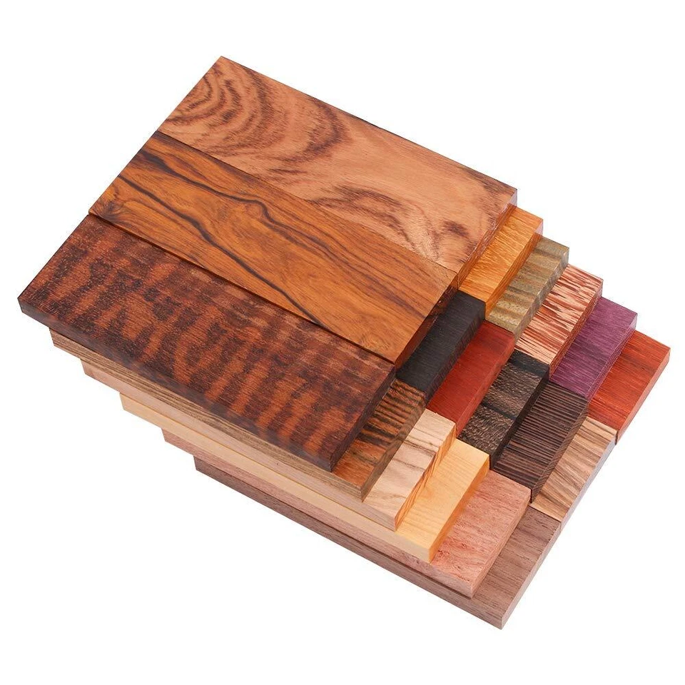 Bookmatched Ziricote Wood Knife Handle Scales -Size 3/8 x 1 9/16 x 4 3/4 -1 Pair - Image 3 of 4