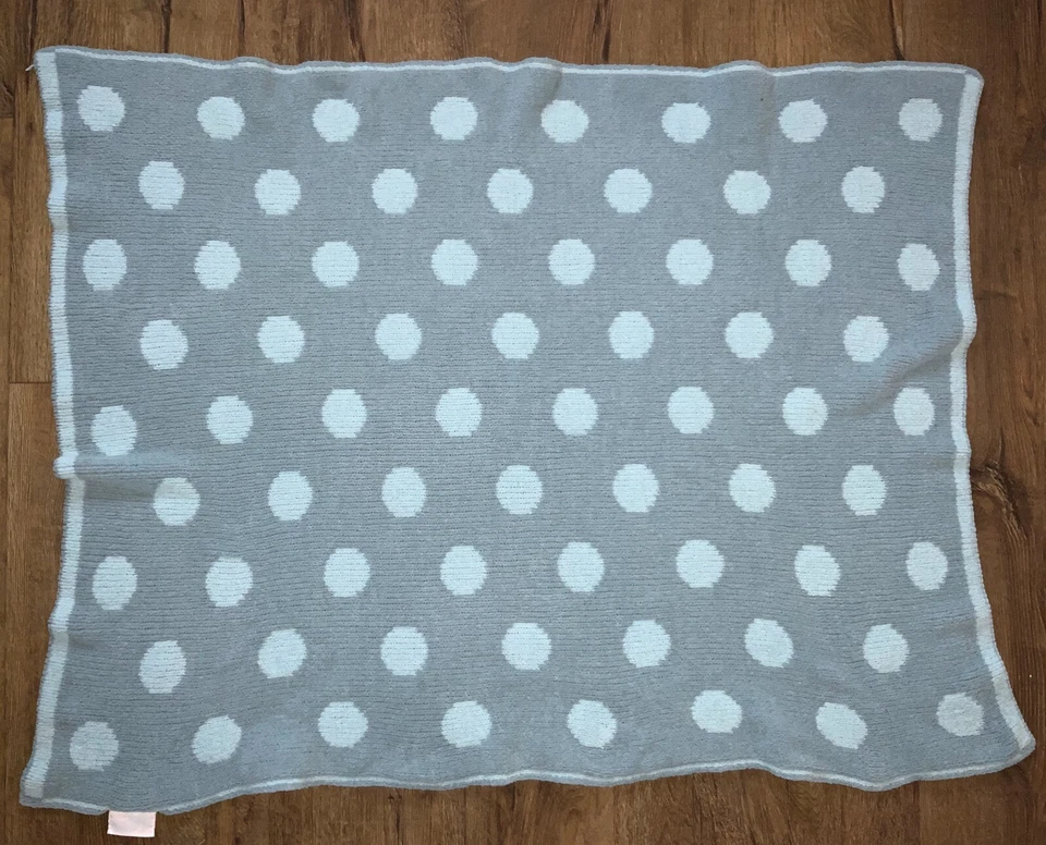 Manta de bebé Cocalo chenilla azul aguamarina lunares reversible Foto 4 de 4