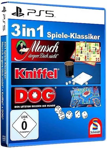 3in1 Spiele-Klassiker: Mensch ärger Dich nicht * Kniffel * DOG * PS5 * NEU&OVP * - Bild 2 von 2