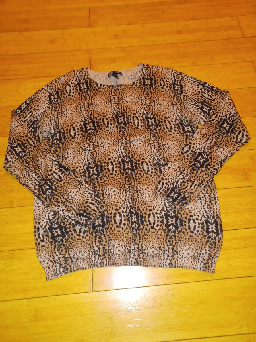 Mango tiger print sweater cheap