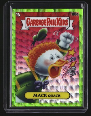 Garbage Pail Kids MACK QUACK 106b (2020 GPK Chrome Series 3) Green Wave /299