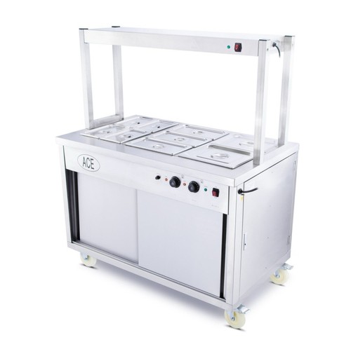 Mobile Wet Bain Marie Top & Hot Cupboard with Heated Buffet Gantry /Carvery Unit - Picture 5 of 9