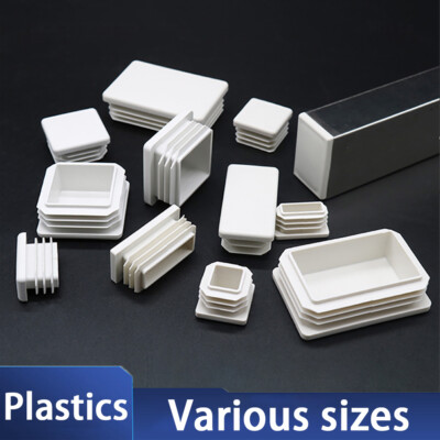 Square & Rectangle PP End Caps Blanking Plugs Tube Inserts Furniture Chair Feet