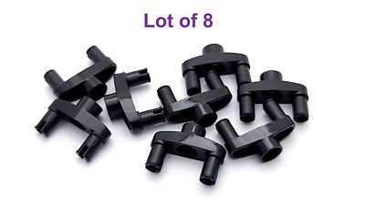 Lego Technic Connector Pin 3L with 2 Pins and Center Hole Black Lot of 8