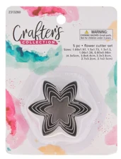 Flower Clay Cutters - 5 Piece Set Crafter's Collection New