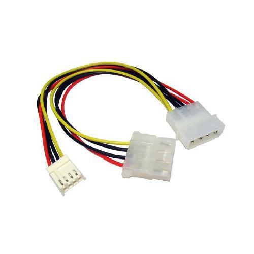 GC861 - 15CM 4 PIN MOLEX M-4 PIN MOLEX F+FLOPPY DRIVE POWER - Picture 1 of 2