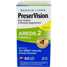 Bausch + Lomb Preservision Eye Vitamin &Mineral Supplement-60 Caps Exp Sept 2025