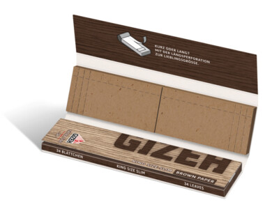 Gizeh Brown Papes mit Tips 34 Papes + 34  Tips Pro Heftchen Extra Fine