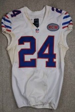 2014 STEPHON GILMORE BUFFALO BILLS THROWBACK GAME WORN JERSEY W/ WILSON PATCH 