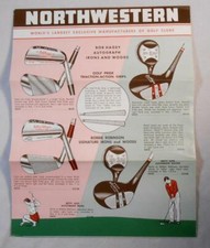 1957 Vintage Color Brochure of Equipment - Northwestern Golf Co - Chicago