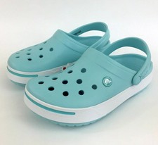 ice blue fuzzy crocs