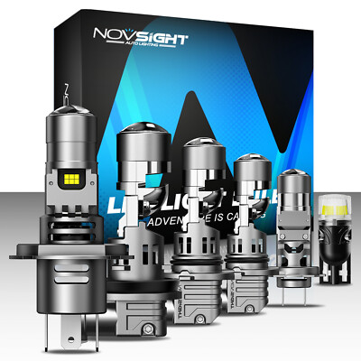 NOVSIGHT 9005 9006 H11 H4 H7 H13 LED Headlight Bulbs High Low Beam 17000LM 60W