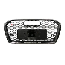 For Audi A4 S4 B9 2017- 2019 Carbon Fiber Style Grill RS4 Style Honeycomb Grille