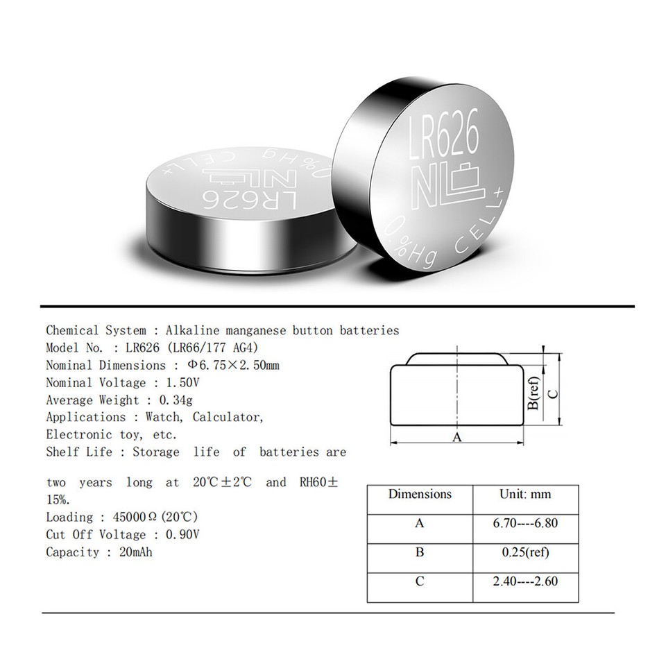 Leak-Proof Watch Battery 6746-G