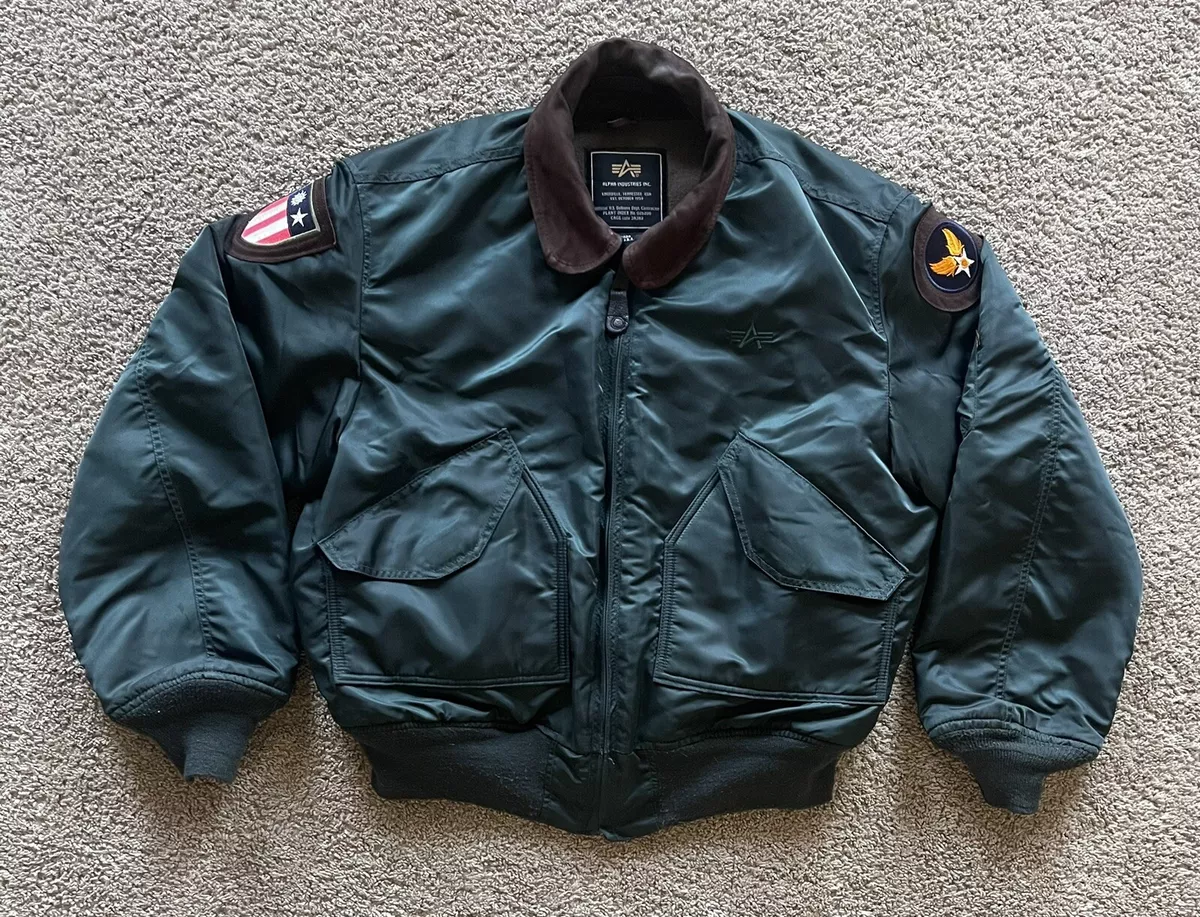 Industries Military Bomber Flyers | Mens MIL-J-5062 Jacket eBay Vintage Large Alpha