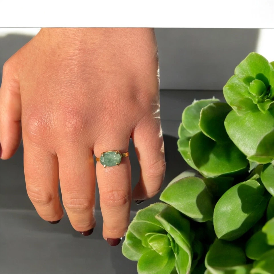 Anello di smeraldo e argento 925 - Immagine 4 di 4