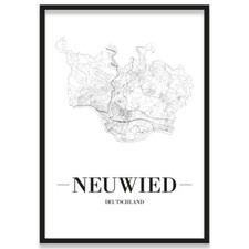 JUNIWORDS Stadtposter, Neuwied, Weiß, Kunstd...