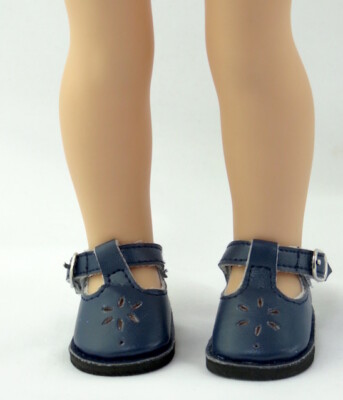 Doll Clothes 14.5'' Shoes Navy Mary Jane Fits AG WELLIE WISHER DOLLS