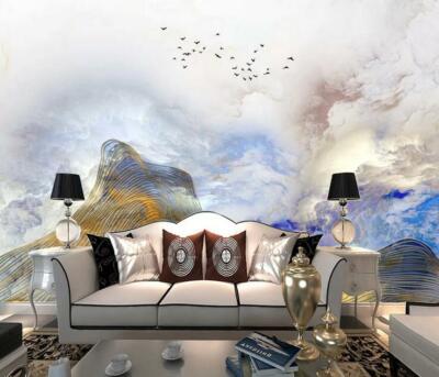 3D Blue Cloud 8044NA Wallpaper Wall Mural Removable Self-adhesive Fay