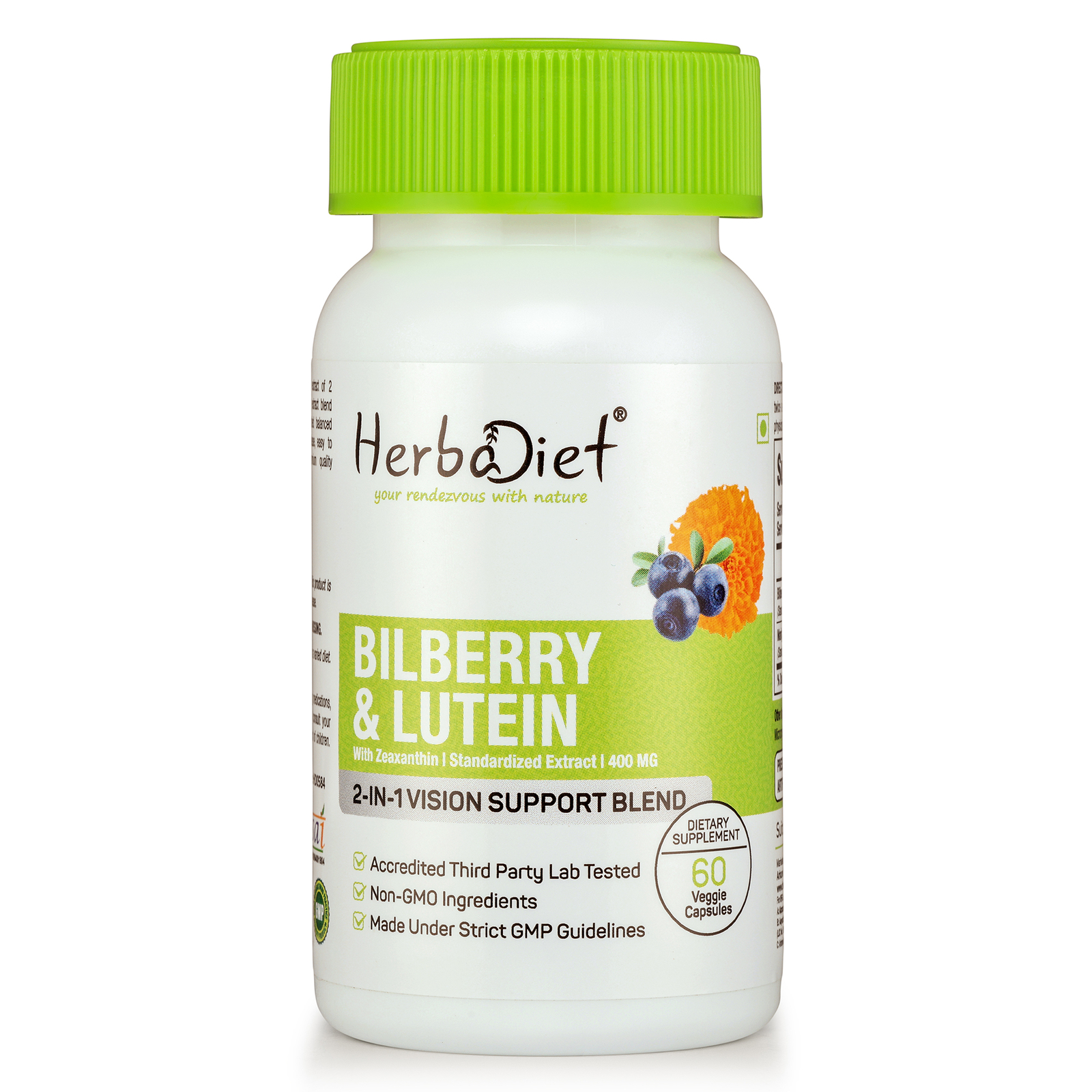 Natural Eye Complex Bilberry with Lutein Extract Capsules Eye Health Supplement