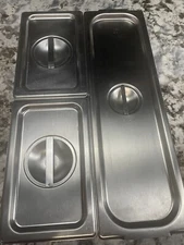 3 VOLLRATH  Super Pans II Stainless Steel pans With Lids  3 QTS 5.7 QTS