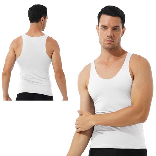 Mens Compression Vest Tank Tops Quick Dry Running Sports Sleeveless T-Shirts - Picture 31 of 37