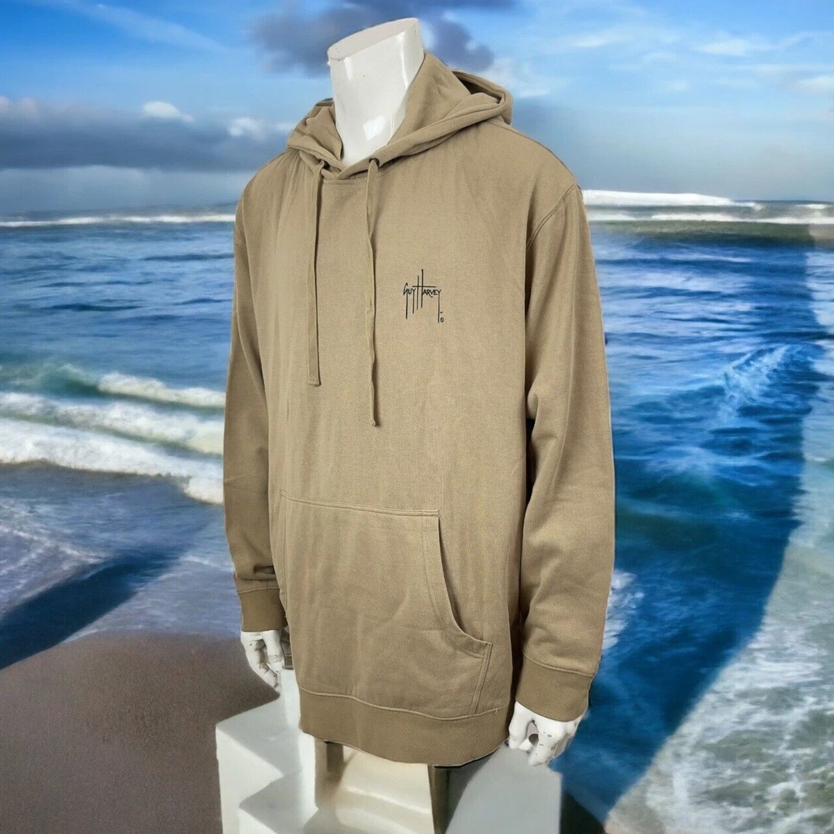 Sweat à Capuche Homme Guy Harvey XL - Bleu - Poisson Marlin - Occasion