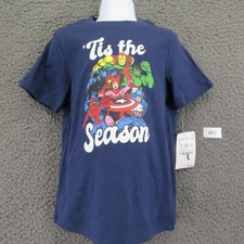 Tucker + Tate Marvel Holiday Boys T-Shirt Size 4 Navy Short Sleeve Graphic #4272