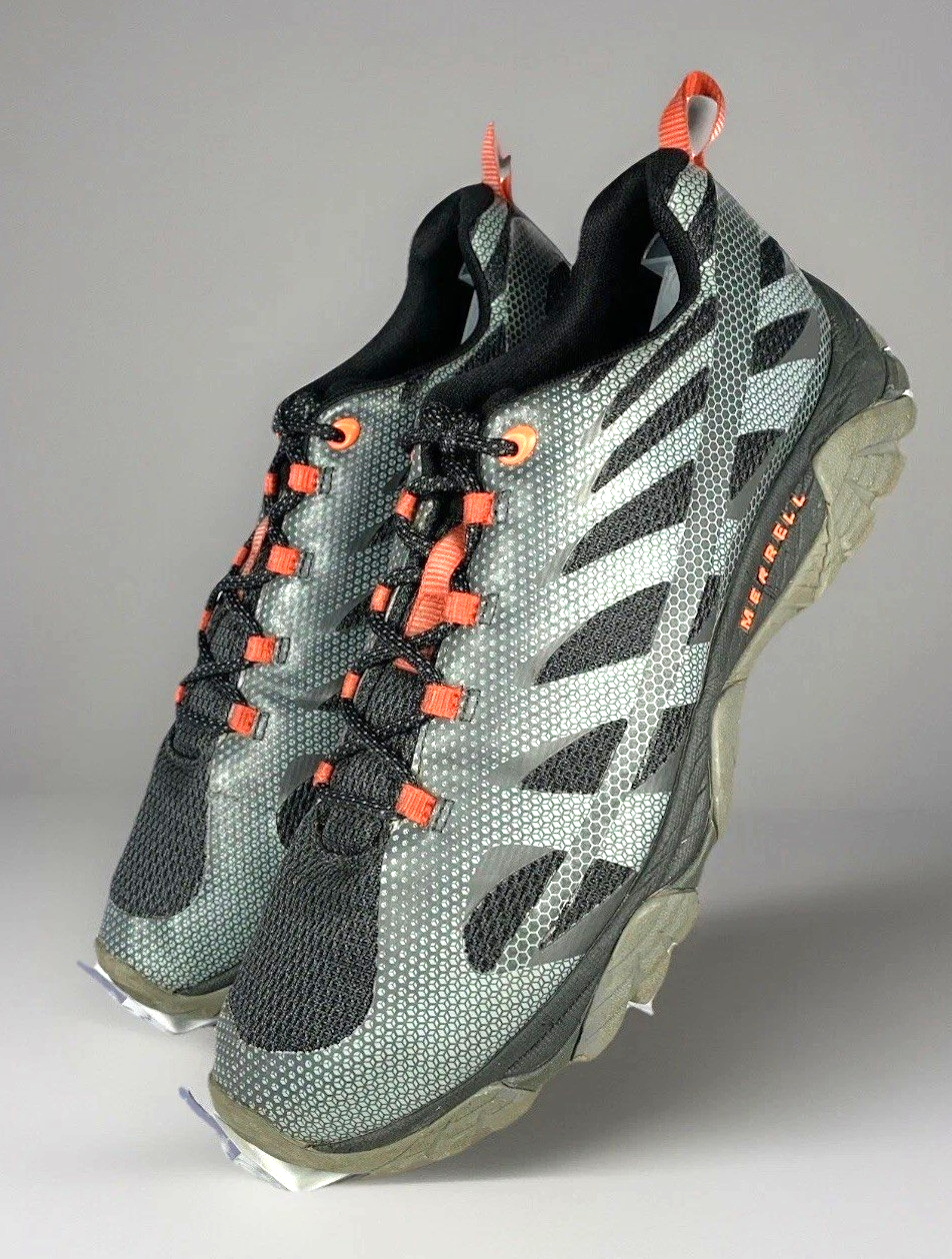 Scarpe da corsa Merrell Moab Edge 2 J06113 grigio nero trail escursionismo taglia 11 5 usate in ottime condizioni!