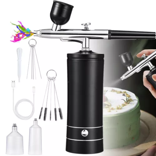 Cordless Airbrush Kit mit Kompressor 27PSI Hochdruck-Airbrush für Malerei Tattoo - Bild 13 von 14