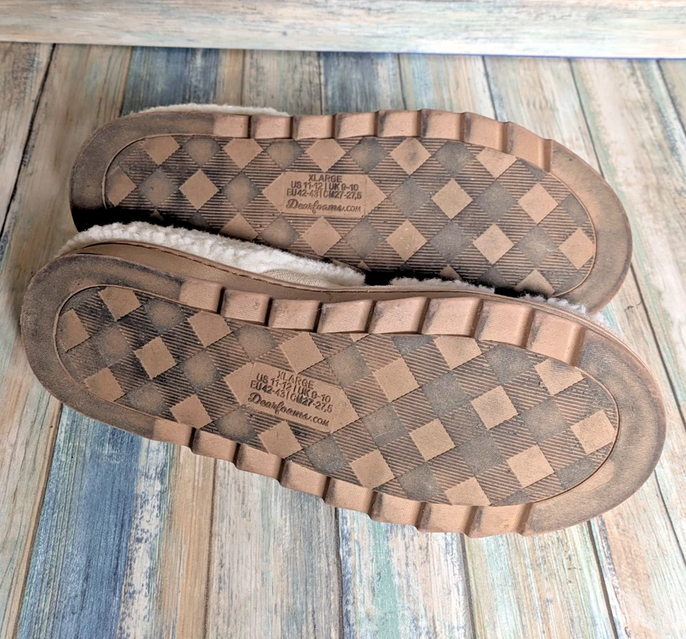Zapatillas de mocasín Dearfoams tostadas Sherpa polar para mujer XL 11-12 acogedoras Hygge Foto 4 de 4