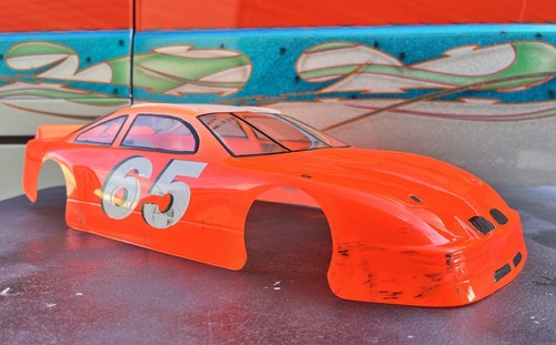 BoLink RC 1:10 Pontiac Stock Car PAINTED ORANGE Body Shell USED Oval Track RC10 - Picture 2 of 14