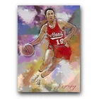 Lenny Wilkens #4 Art Card Limited 9/50 Vela Signed (Portland Trail Blazers)