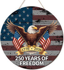 250 Anniversary 4Th of July Door Sign America National Flag Eagle 250 Years of F