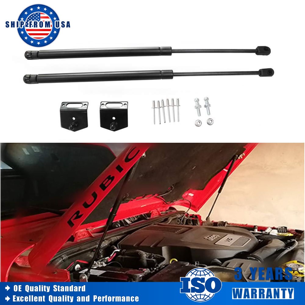 2pcs Engine hood Lift Support Hydraulic Rod Strut For 2007-17 Jeep Wrangler JK