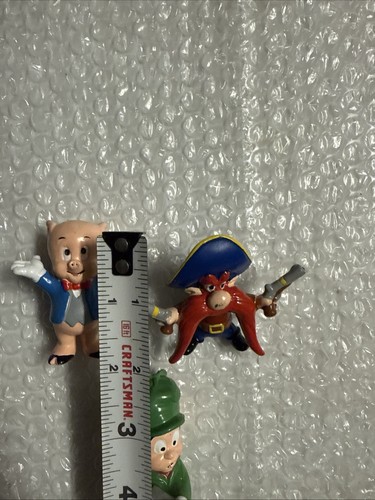 Lotto 3 figurine vintage APPLAUSE 1988 LOONEY TUNES HUNTER ELMER FUDD maiale PVC - Foto 7 di 24