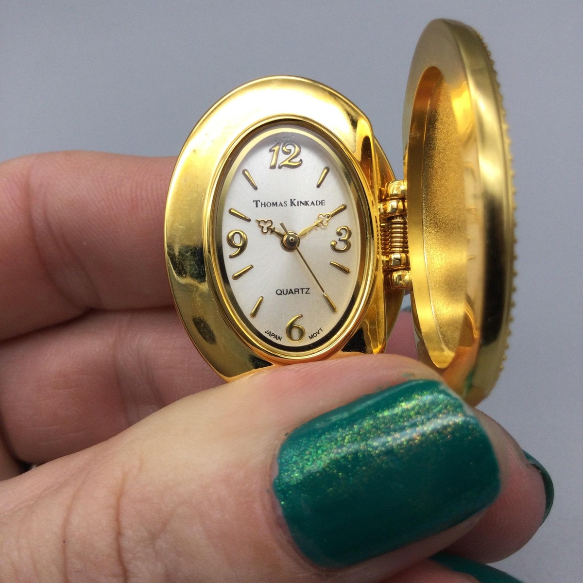 Thomas Kinkade Lighthouse Pendant Necklace Watch Womens Gold  display picture 1