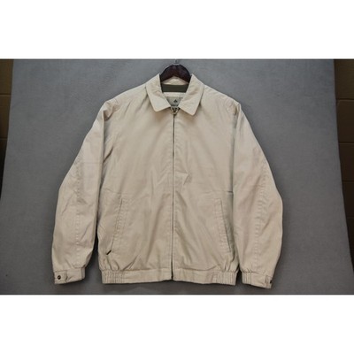 Rainforest Mens Jacket Beige Full Zip Lightweight Coat Size M Casual