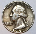 1957-D Washington Quarter - 90% Silver - Extra Fine - #1600EA