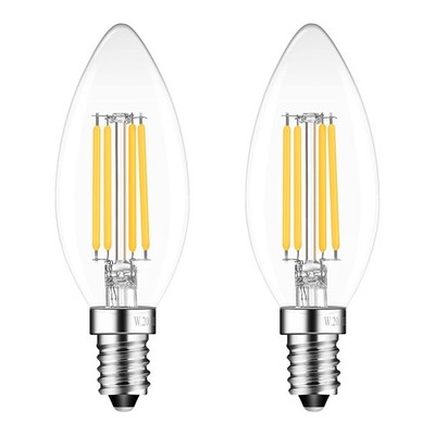 Sokkldccd E14 4W LED Kerze Glühbirnen warmweiß 2700K, klein, 
