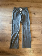 Monrow Women  s Sweatpants M Green Fleece Straight Leg Comfy Loungewear Pants